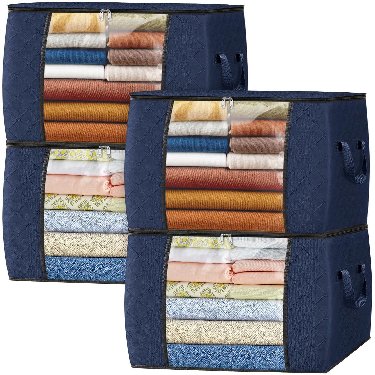 Fab Totes Clothes Storage Bags 6 Pack Foldable Organizers