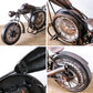 Metal Motorcycle Wall Clock Bronze Decorative Shelf Clock