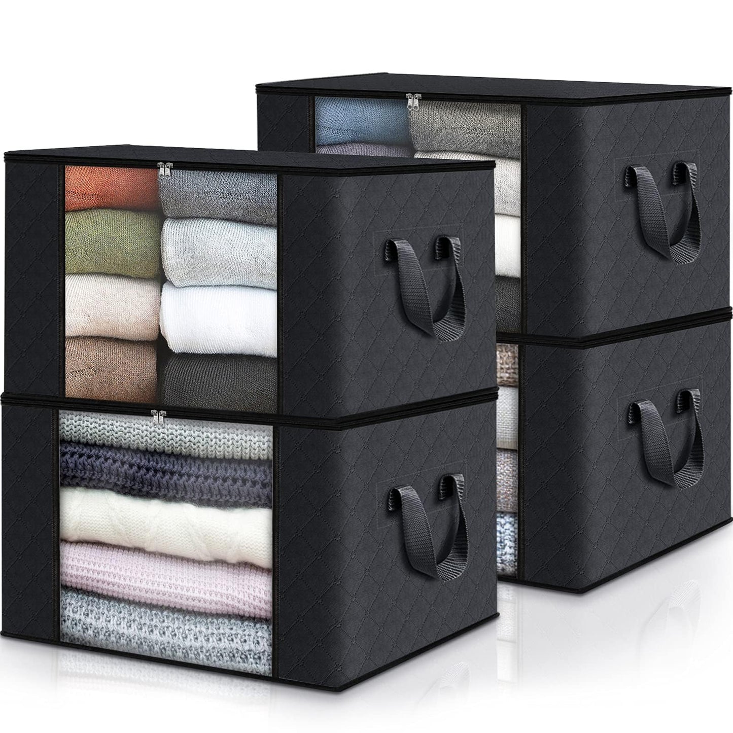 Fab Totes Clothes Storage Bags 6 Pack Foldable Organizers
