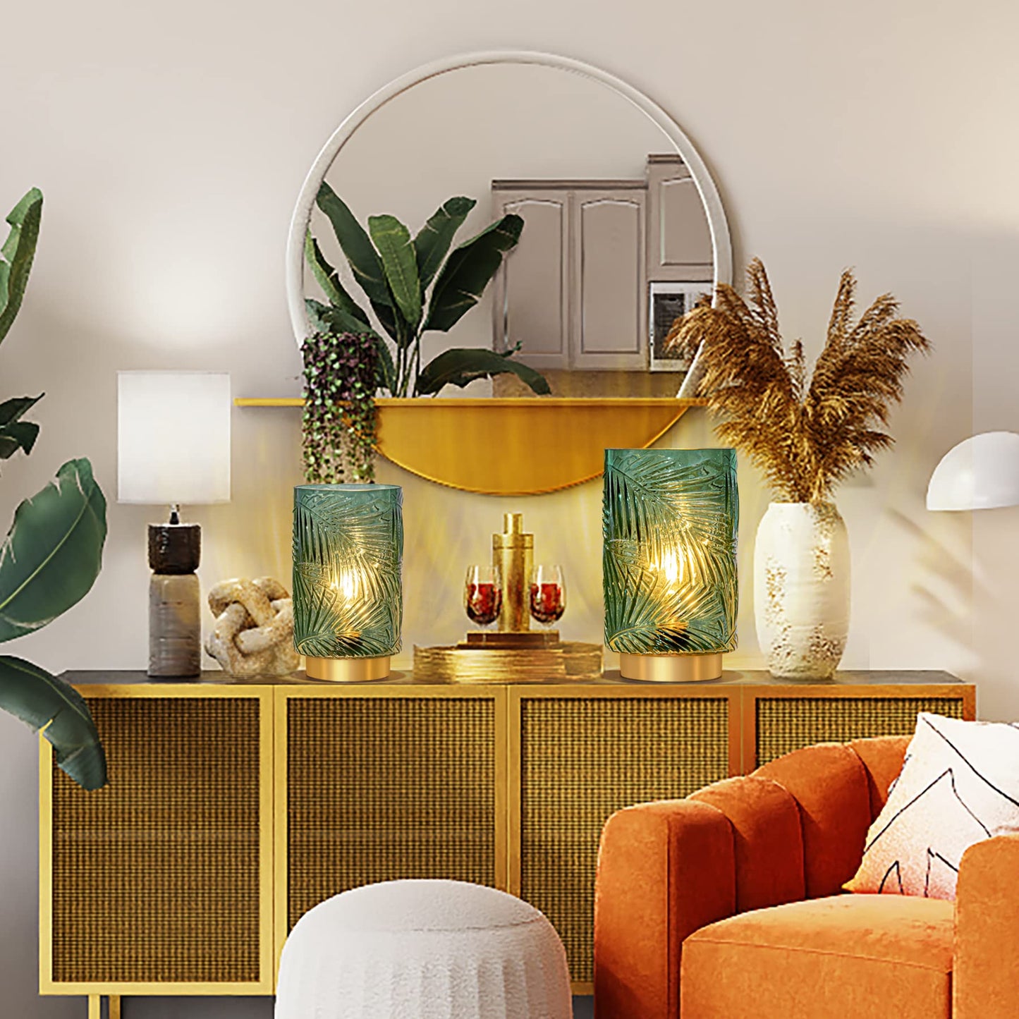 Battery Operated Cordless Table Lamp LED Nightlight with Timer