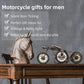 Metal Motorcycle Wall Clock Bronze Decorative Shelf Clock