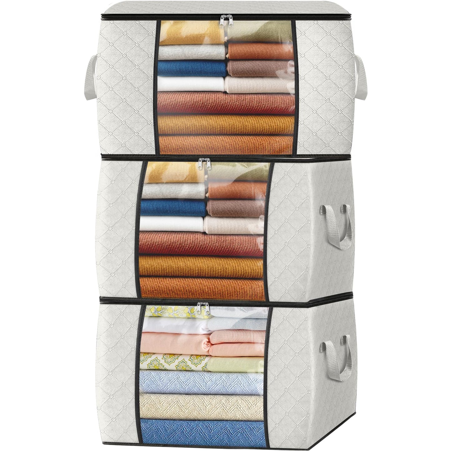 Fab Totes Clothes Storage Bags 6 Pack Foldable Organizers