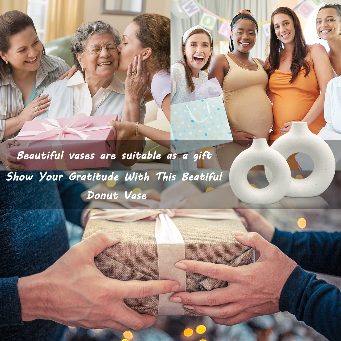 Heart Ceramic Vases Set of 2 Nordic Minimalist Decor