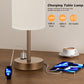 Fenmzee Rose Gold Crystal Touch Lamp 3 Way Dimmable with USB