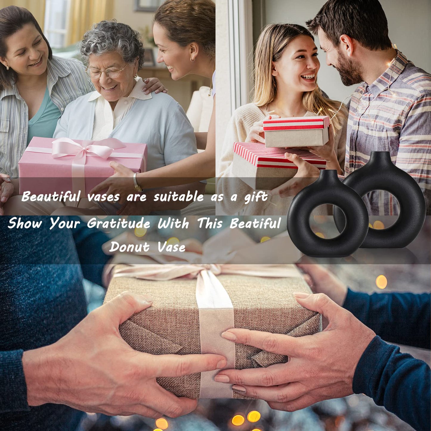 Heart Ceramic Vases Set of 2 Nordic Minimalist Decor