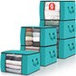 Fab Totes Clothes Storage Bags 6 Pack Foldable Organizers