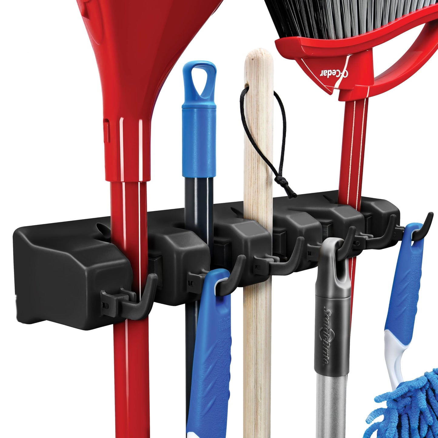 Homeit Mop and Broom Holder Wall Mount Organizer