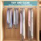 Liuoud Clear Garment Bags 4 Pack 40 Inch Gusseted Suit Covers