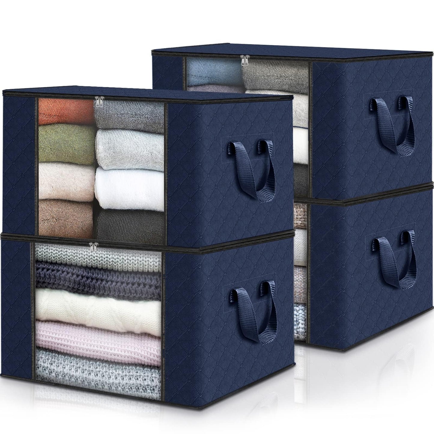 Fab Totes Clothes Storage Bags 6 Pack Foldable Organizers