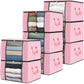 Fab Totes Clothes Storage Bags 6 Pack Foldable Organizers