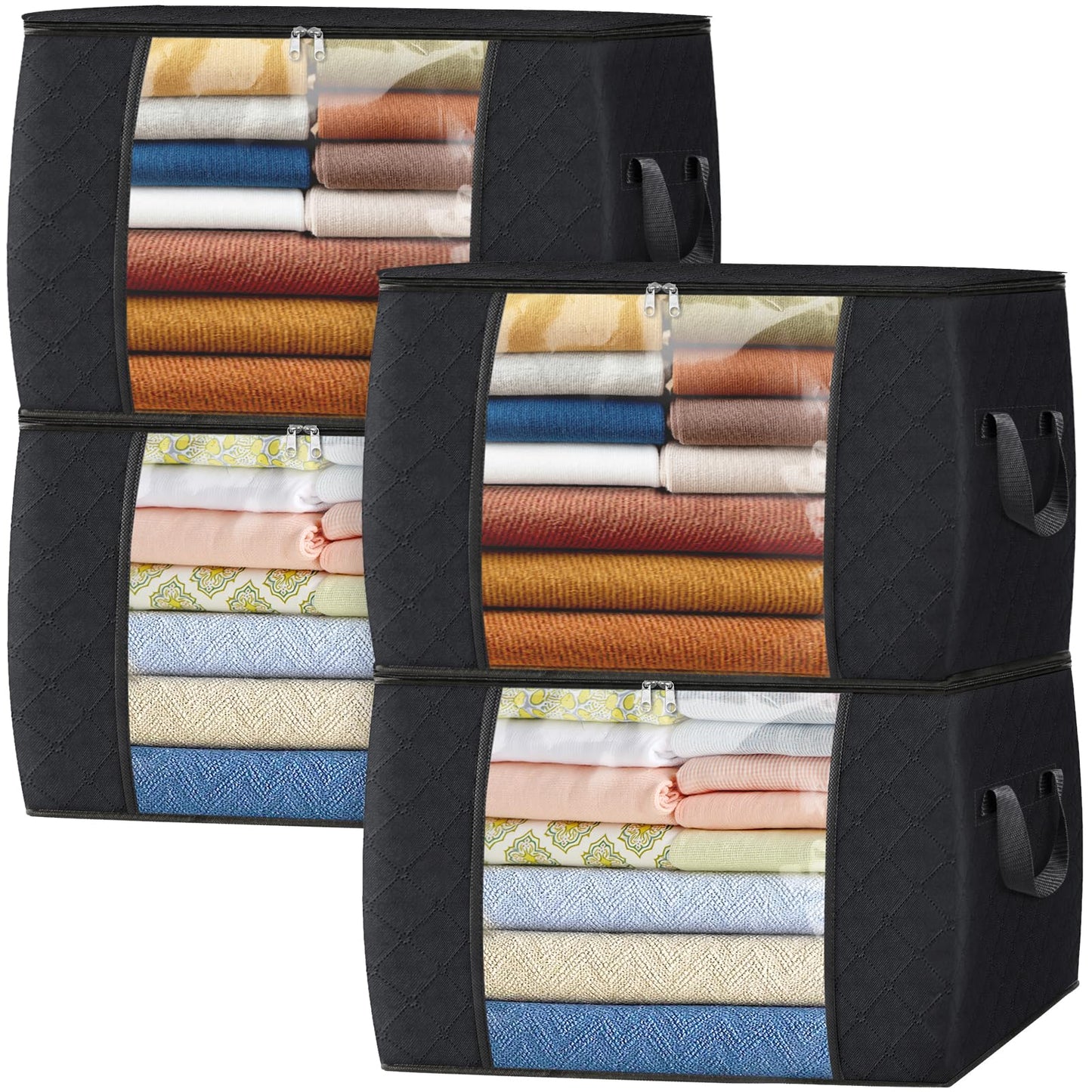 Fab Totes Clothes Storage Bags 6 Pack Foldable Organizers