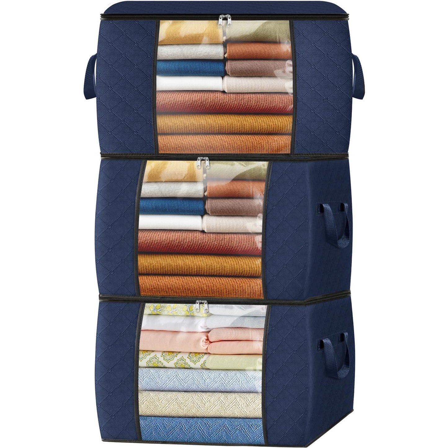 Fab Totes Clothes Storage Bags 6 Pack Foldable Organizers