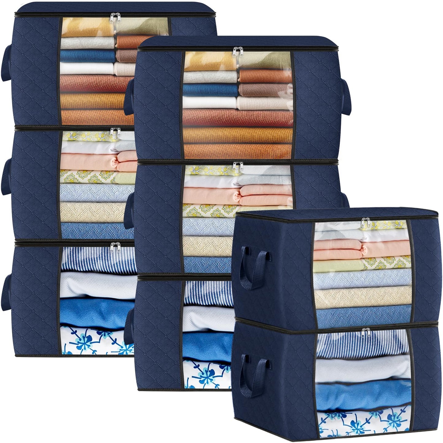 Fab Totes Clothes Storage Bags 6 Pack Foldable Organizers