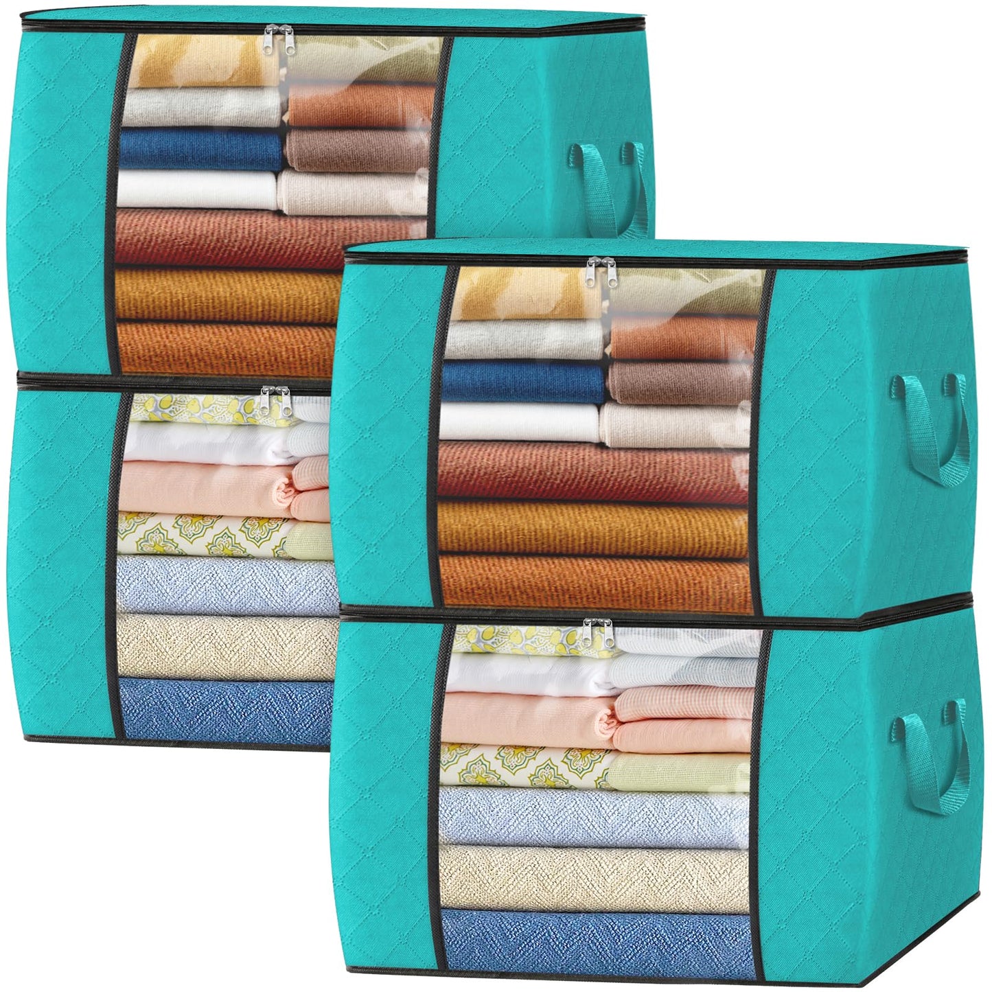 Fab Totes Clothes Storage Bags 6 Pack Foldable Organizers
