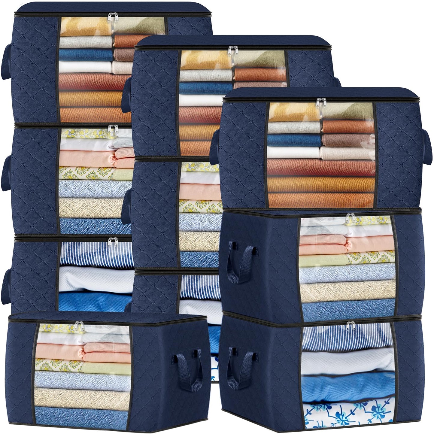 Fab Totes Clothes Storage Bags 6 Pack Foldable Organizers