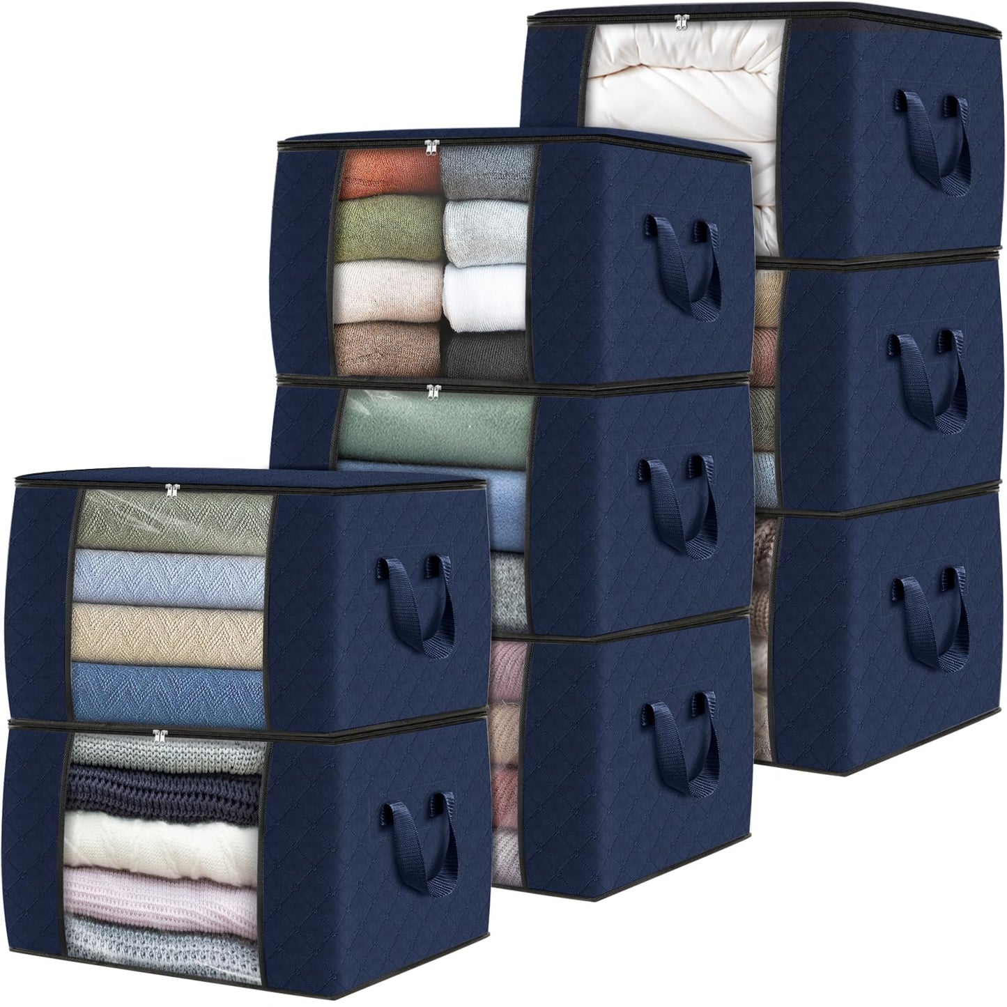Fab Totes Clothes Storage Bags 6 Pack Foldable Organizers