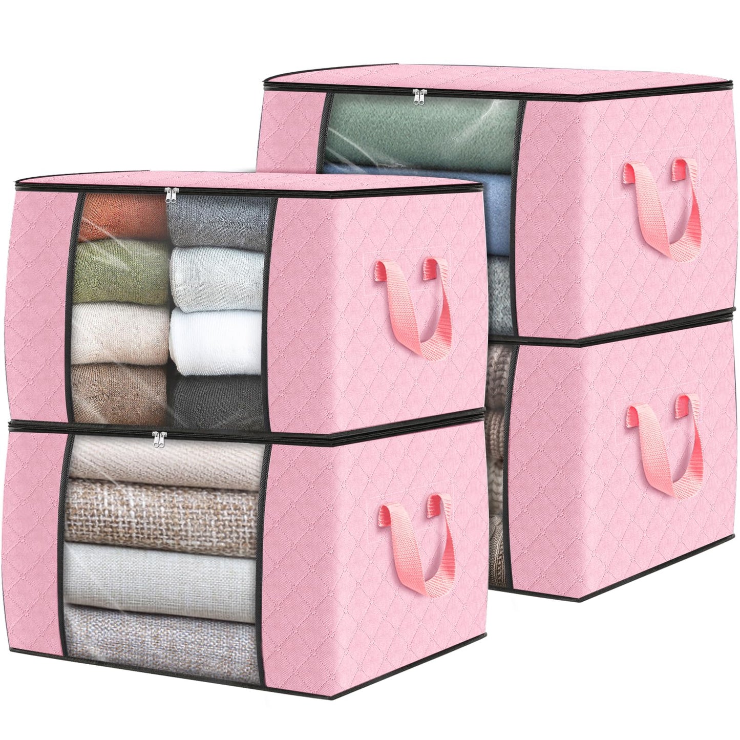 Fab Totes Clothes Storage Bags 6 Pack Foldable Organizers