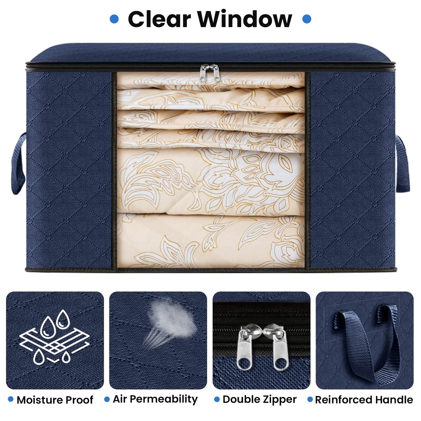 Fab Totes Clothes Storage Bags 6 Pack Foldable Organizers