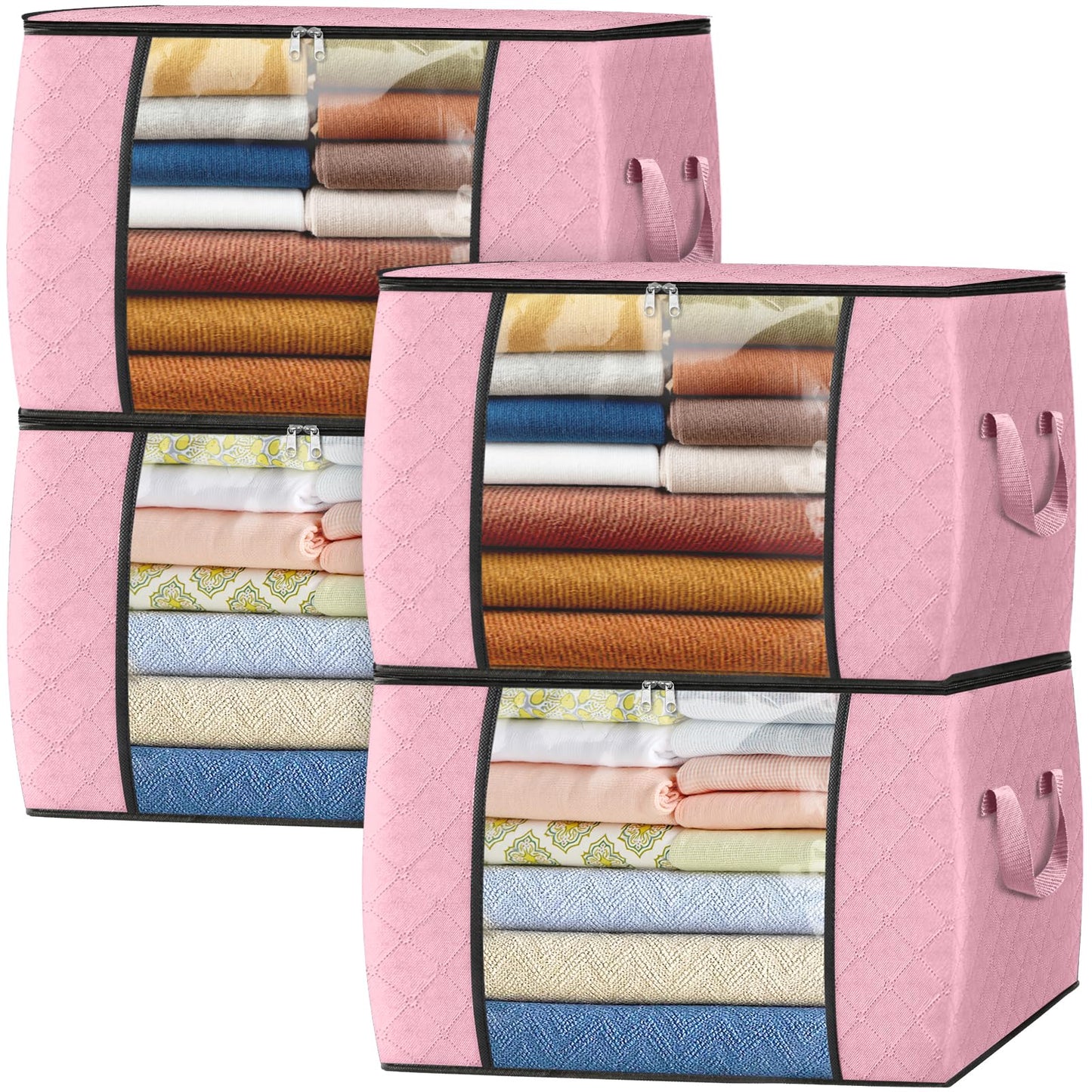 Fab Totes Clothes Storage Bags 6 Pack Foldable Organizers