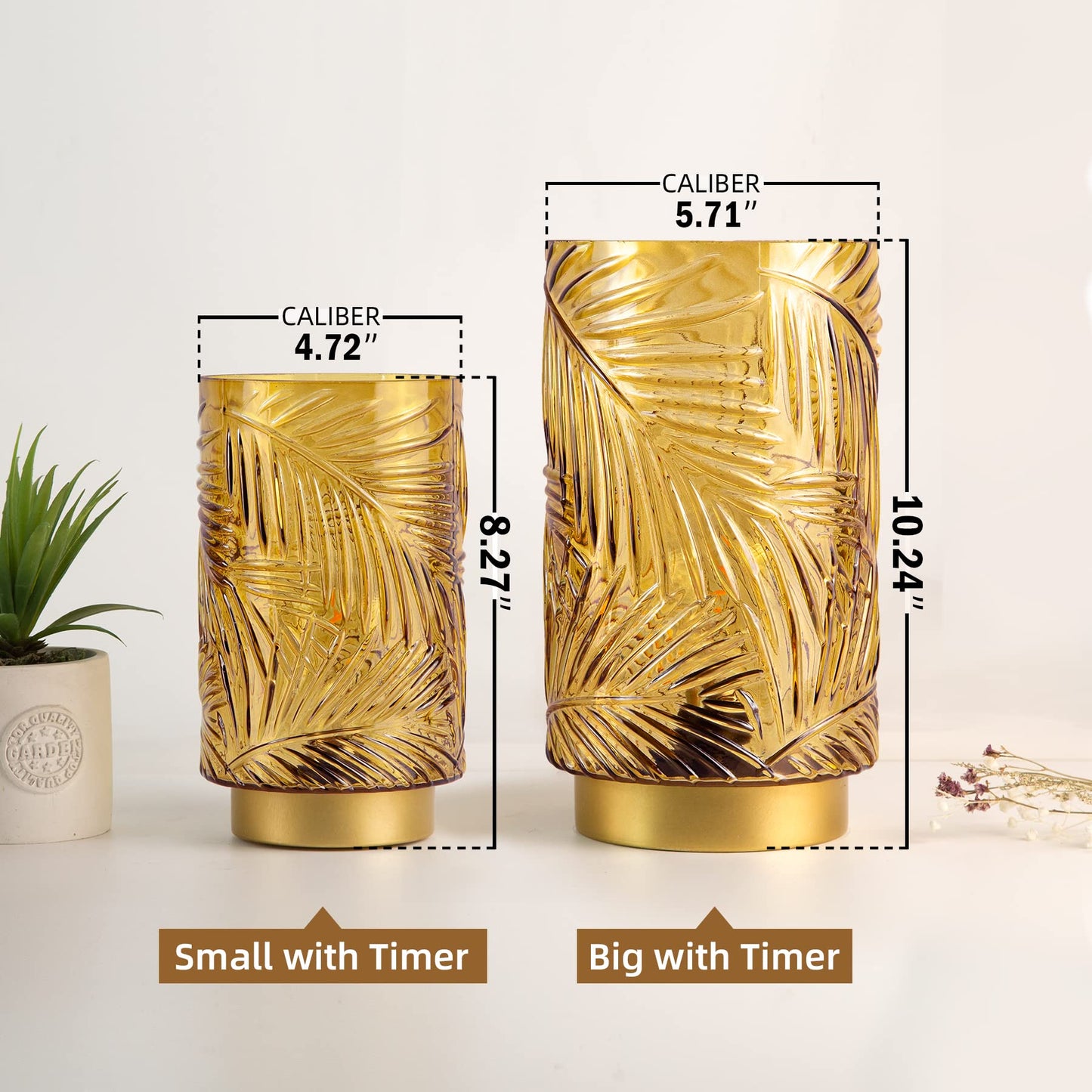 Battery Operated Cordless Table Lamp LED Nightlight with Timer