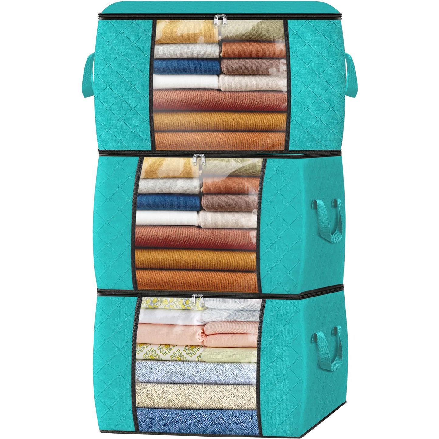Fab Totes Clothes Storage Bags 6 Pack Foldable Organizers