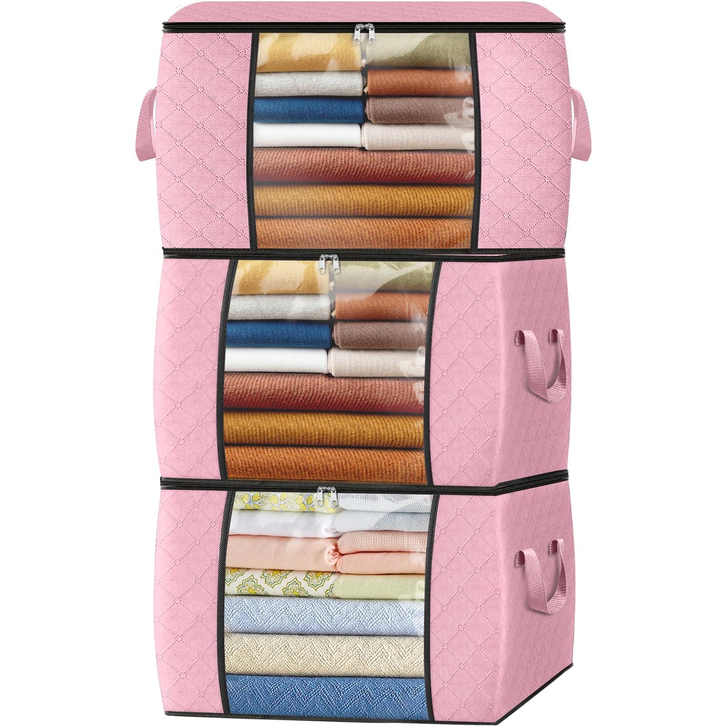 Fab Totes Clothes Storage Bags 6 Pack Foldable Organizers